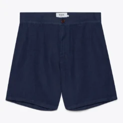 Wax London Menswear Holm Linen Shorts - Navy