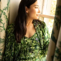 Bertioli By Thyme Silk Dress In Rivermint Silkwear