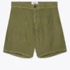Wax London Menswear Holm Linen Shorts - Khaki